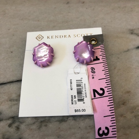 NWT Kendra Scott Morgan Lilac Stud Earrings - Picture 3 of 5